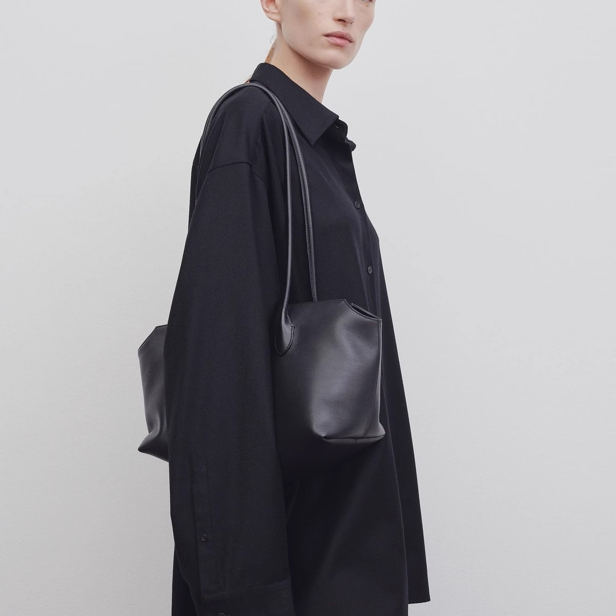 Minimalist Genuine Leather Shoulder Bag