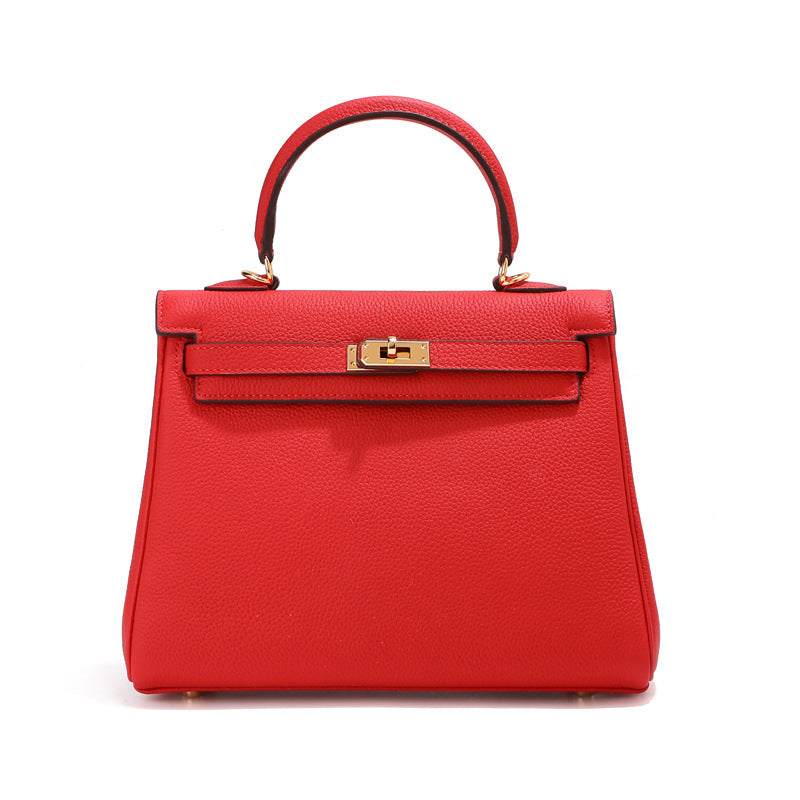 Florvane™ Genuine Leather Kelly Handbag