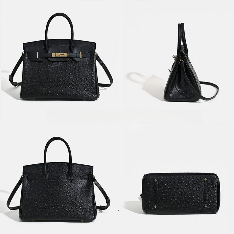 Florvane™ Ostrich Grain Genuine Leather Bag