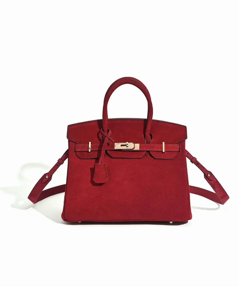 Florvane™ suede leather handbag