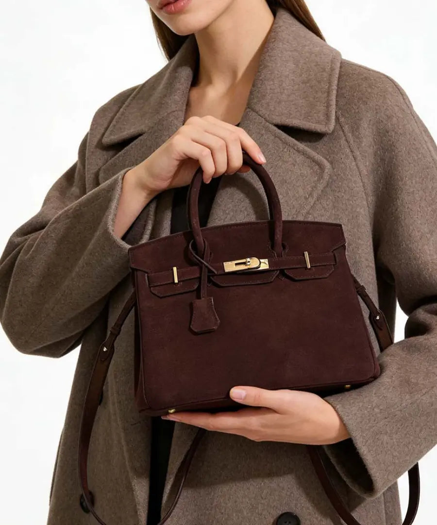 Florvane™ suede leather handbag