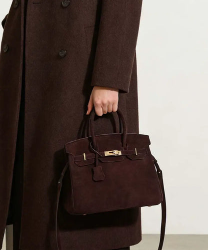 Florvane™ suede leather handbag