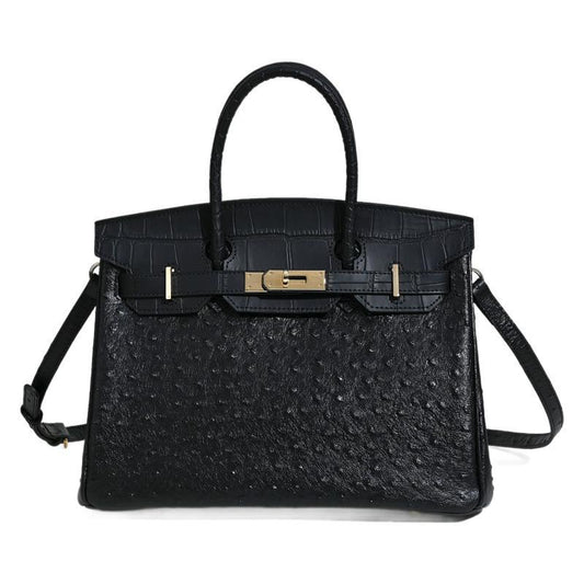 Florvane™ Ostrich Grain Genuine Leather Bag