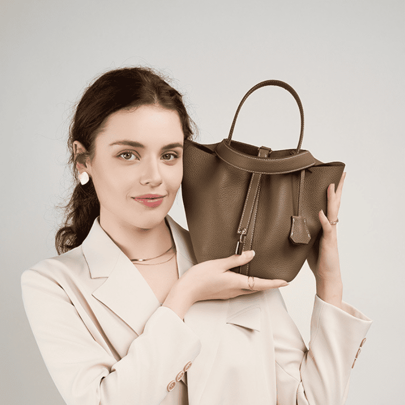 Florvane™ Cowhide Bucket Bag
