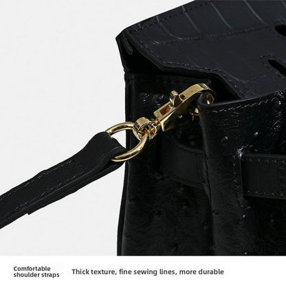 Florvane™ Ostrich Grain Genuine Leather Bag