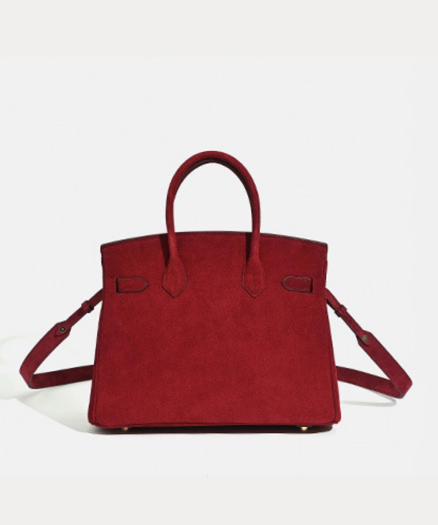 Florvane™ suede leather handbag