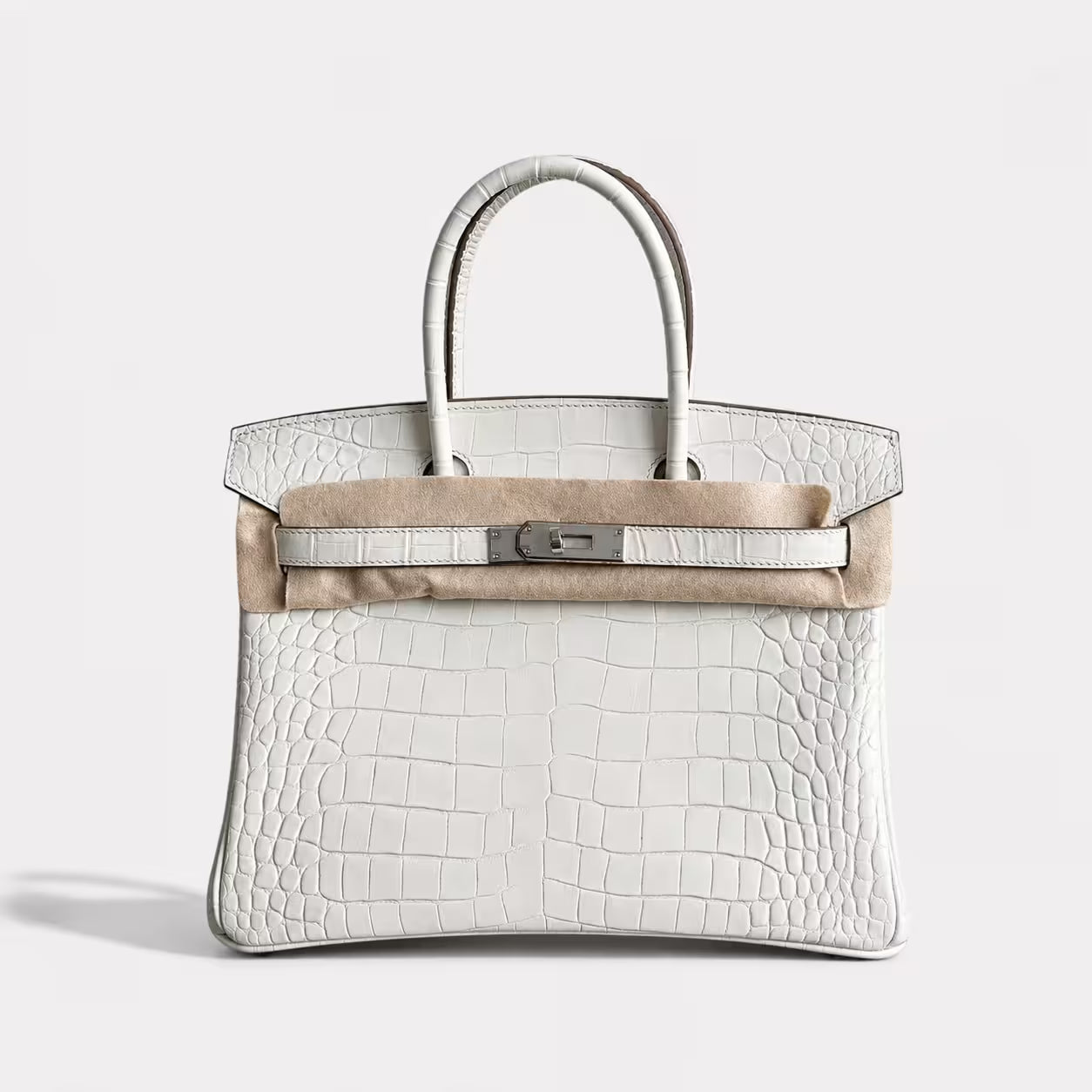 Florvane™ Crocodile Pattern Cowhide Handbag