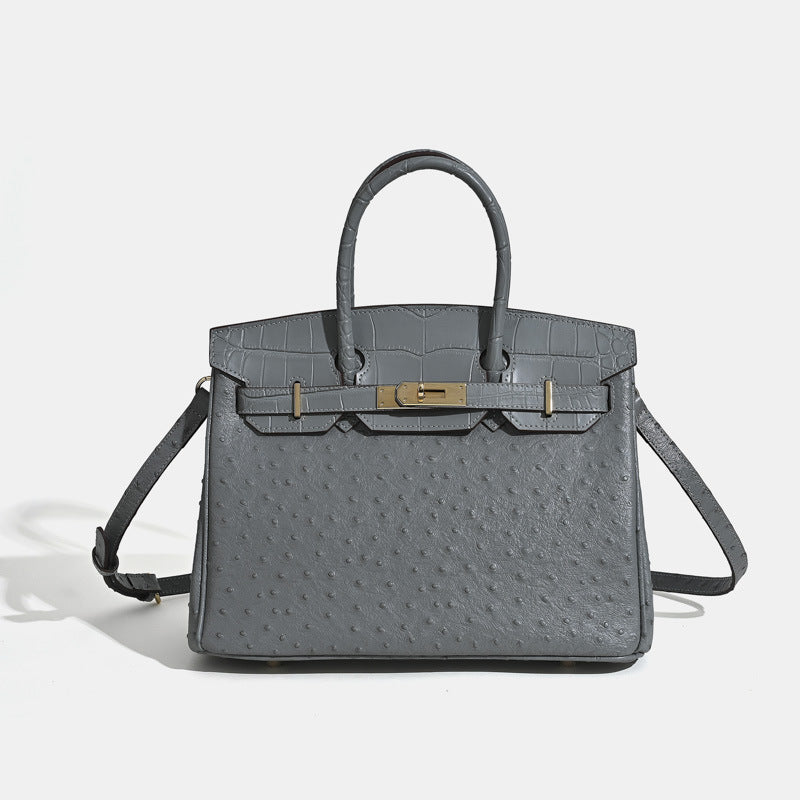 Florvane™ Ostrich Grain Genuine Leather Bag