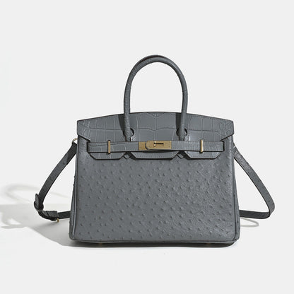 Florvane™ Ostrich Grain Genuine Leather Bag
