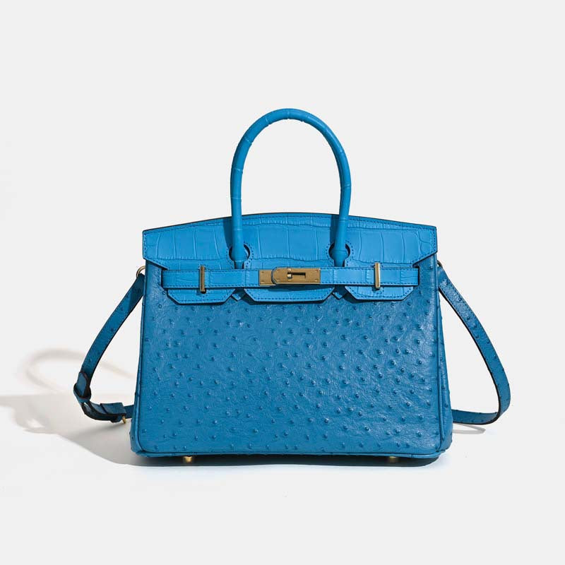 Florvane™ Ostrich Grain Genuine Leather Bag