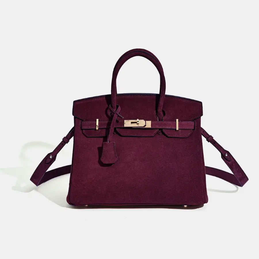 Florvane™ suede leather handbag