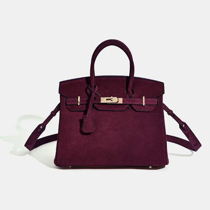 Florvane™ suede leather handbag