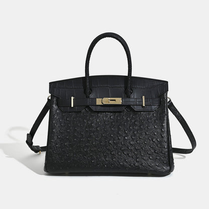 Florvane™ Ostrich Grain Genuine Leather Bag