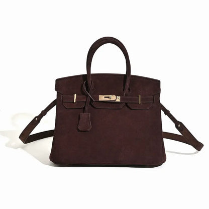 Florvane™ suede leather handbag