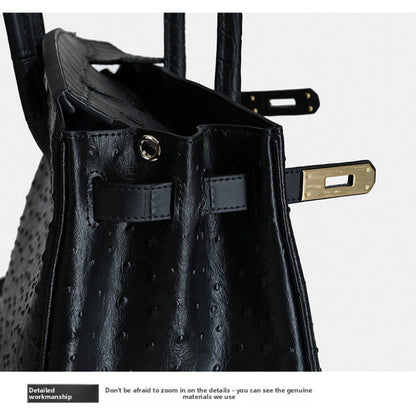 Florvane™ Ostrich Grain Genuine Leather Bag