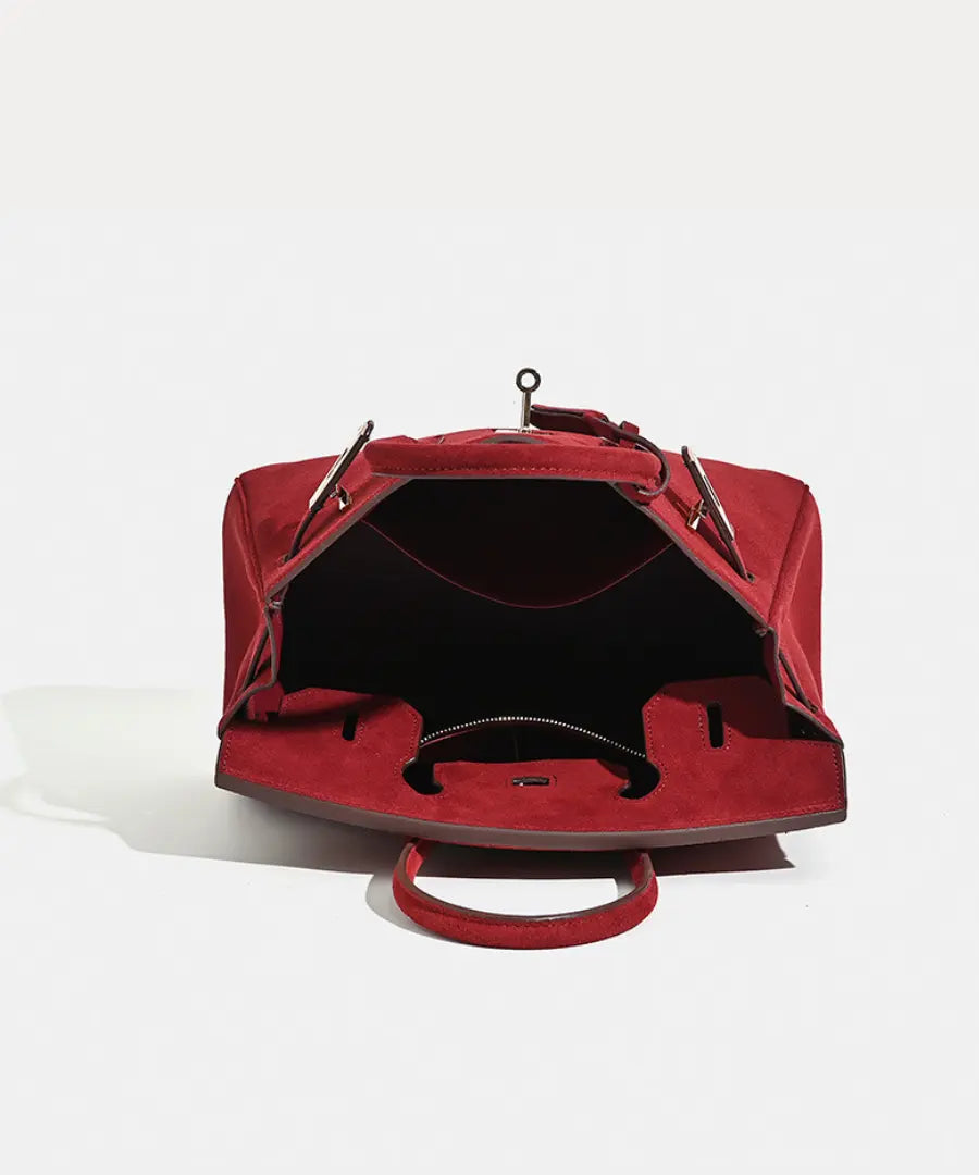 Florvane™ suede leather handbag