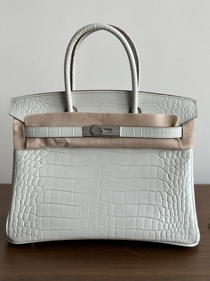 Florvane™ Crocodile Pattern Cowhide Handbag