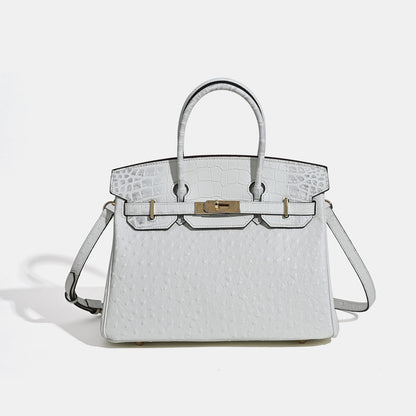 Florvane™ Ostrich Grain Genuine Leather Bag