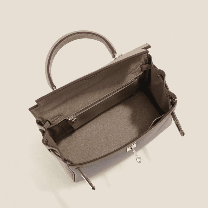 Florvane™ Genuine Leather Kelly Handbag