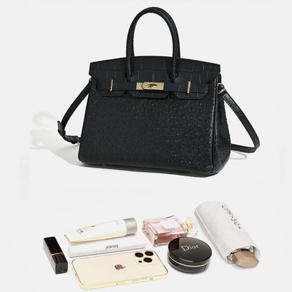 Florvane™ Ostrich Grain Genuine Leather Bag