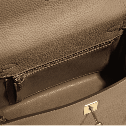 Florvane™ Genuine Leather Kelly Handbag