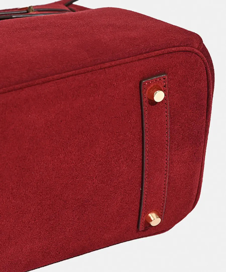 Florvane™ suede leather handbag