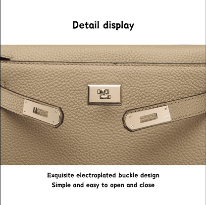 Florvane™ Genuine Leather Kelly Handbag