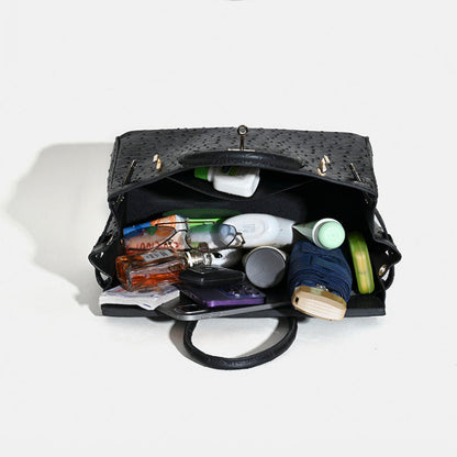 Florvane™ Ostrich Grain Genuine Leather Bag