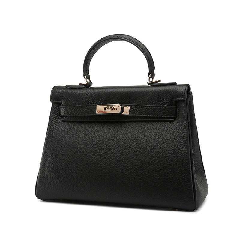 Florvane™ Genuine Leather Kelly Handbag
