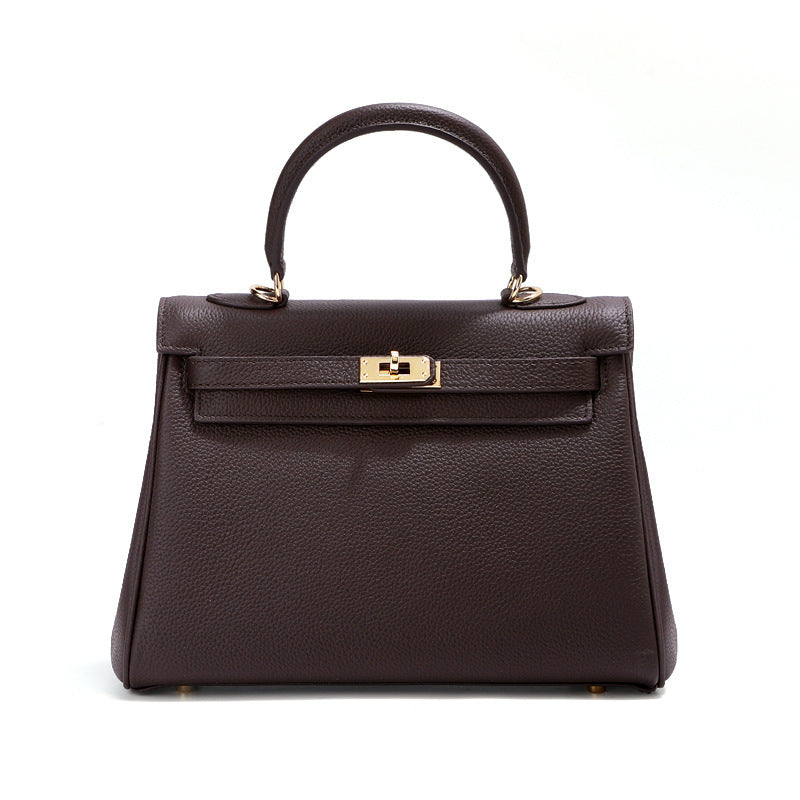 Florvane™ Genuine Leather Kelly Handbag