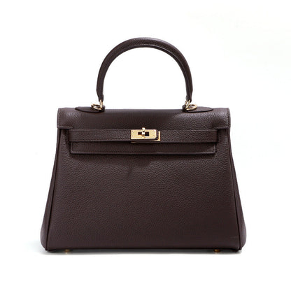 Florvane™ Genuine Leather Kelly Handbag