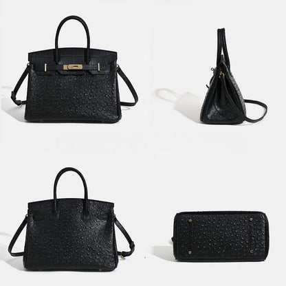 Florvane™ Ostrich Grain Genuine Leather Bag